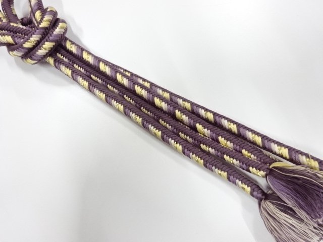 正絹　無形文化財　道明製　手組帯締め